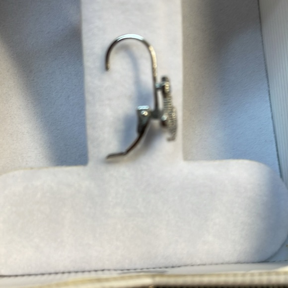 Sterling CZ anchor earrings - Picture 6 of 6